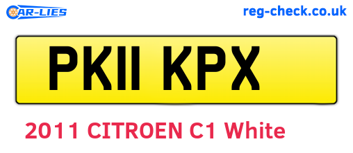 PK11KPX are the vehicle registration plates.