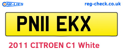 PN11EKX are the vehicle registration plates.