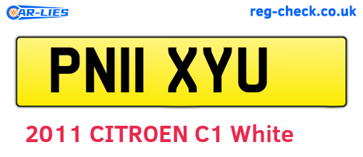 PN11XYU are the vehicle registration plates.