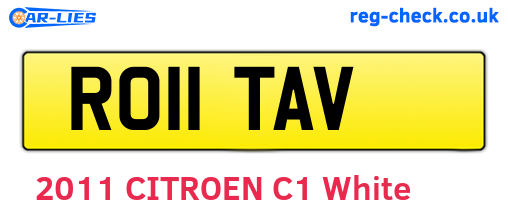 RO11TAV are the vehicle registration plates.