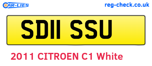 SD11SSU are the vehicle registration plates.