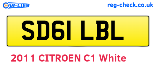SD61LBL are the vehicle registration plates.