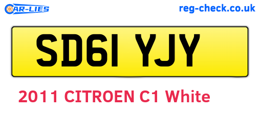 SD61YJY are the vehicle registration plates.