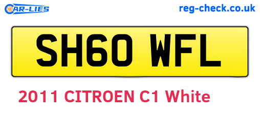 SH60WFL are the vehicle registration plates.