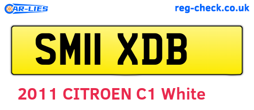 SM11XDB are the vehicle registration plates.