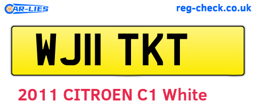 WJ11TKT are the vehicle registration plates.