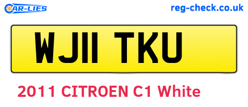WJ11TKU are the vehicle registration plates.