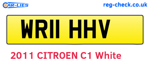 WR11HHV are the vehicle registration plates.