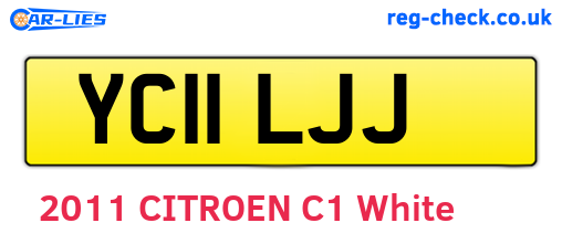 YC11LJJ are the vehicle registration plates.
