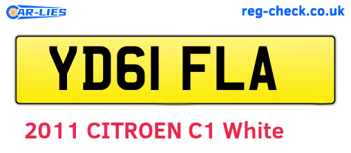 YD61FLA are the vehicle registration plates.