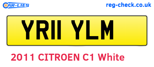 YR11YLM are the vehicle registration plates.