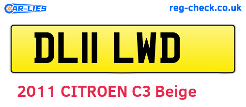 DL11LWD are the vehicle registration plates.
