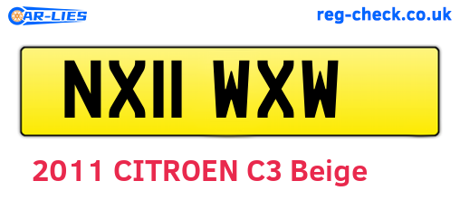 NX11WXW are the vehicle registration plates.