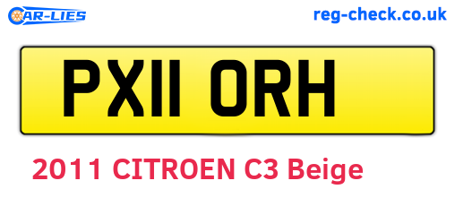 PX11ORH are the vehicle registration plates.