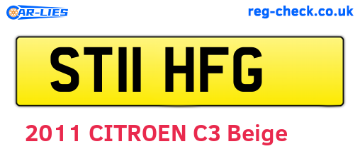 ST11HFG are the vehicle registration plates.