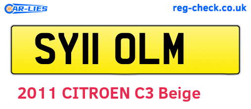 SY11OLM are the vehicle registration plates.