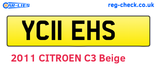YC11EHS are the vehicle registration plates.