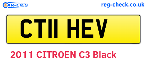 CT11HEV are the vehicle registration plates.