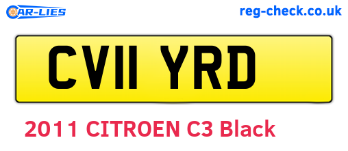 CV11YRD are the vehicle registration plates.
