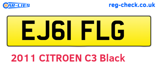 EJ61FLG are the vehicle registration plates.