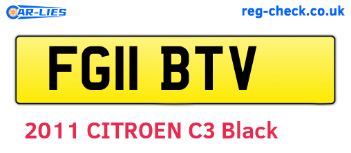 FG11BTV are the vehicle registration plates.