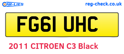 FG61UHC are the vehicle registration plates.
