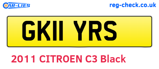 GK11YRS are the vehicle registration plates.