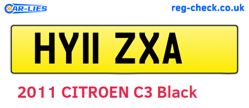 HY11ZXA are the vehicle registration plates.