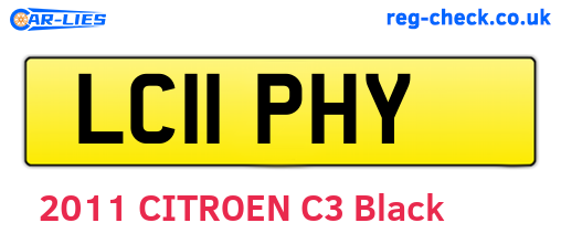 LC11PHY are the vehicle registration plates.