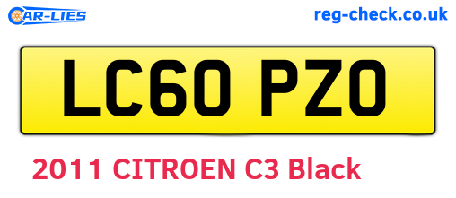 LC60PZO are the vehicle registration plates.