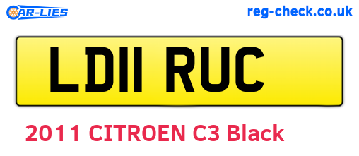 LD11RUC are the vehicle registration plates.