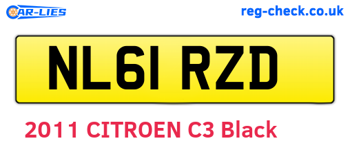 NL61RZD are the vehicle registration plates.