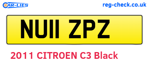 NU11ZPZ are the vehicle registration plates.