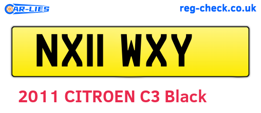 NX11WXY are the vehicle registration plates.