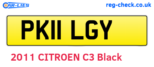 PK11LGY are the vehicle registration plates.