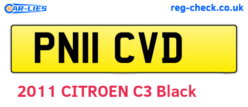 PN11CVD are the vehicle registration plates.