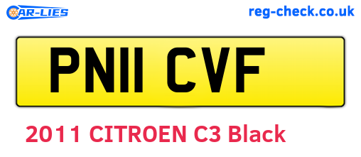 PN11CVF are the vehicle registration plates.