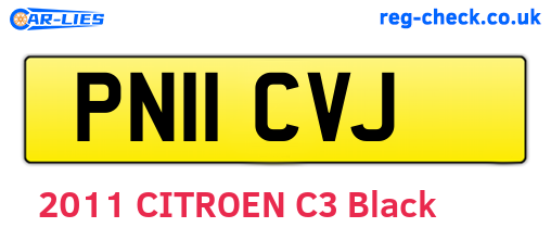 PN11CVJ are the vehicle registration plates.