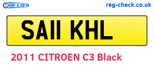SA11KHL are the vehicle registration plates.