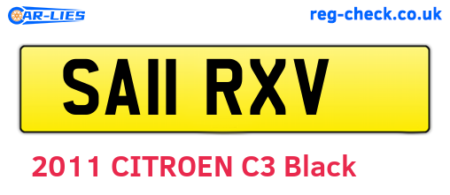 SA11RXV are the vehicle registration plates.