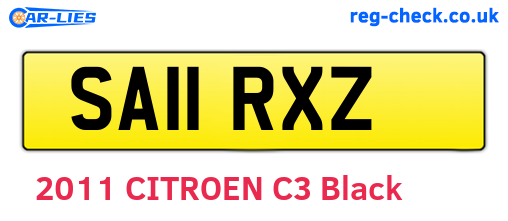 SA11RXZ are the vehicle registration plates.