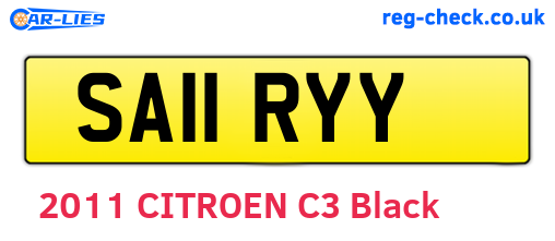 SA11RYY are the vehicle registration plates.
