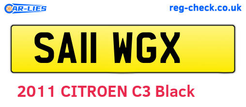 SA11WGX are the vehicle registration plates.