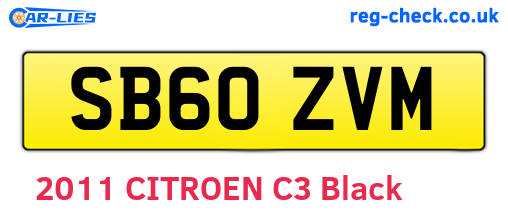 SB60ZVM are the vehicle registration plates.