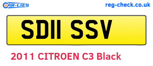 SD11SSV are the vehicle registration plates.