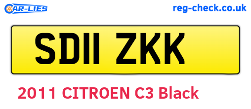 SD11ZKK are the vehicle registration plates.