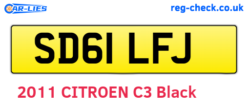 SD61LFJ are the vehicle registration plates.
