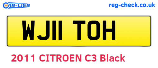 WJ11TOH are the vehicle registration plates.