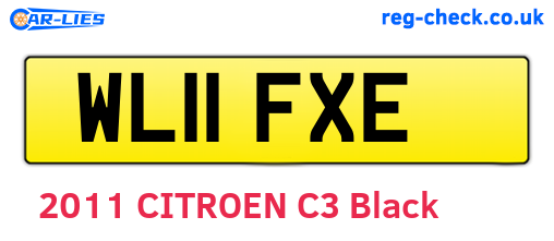 WL11FXE are the vehicle registration plates.
