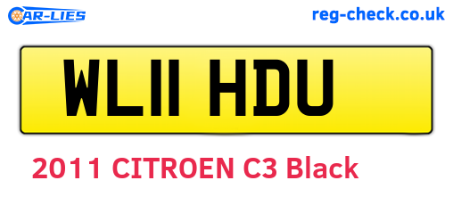WL11HDU are the vehicle registration plates.